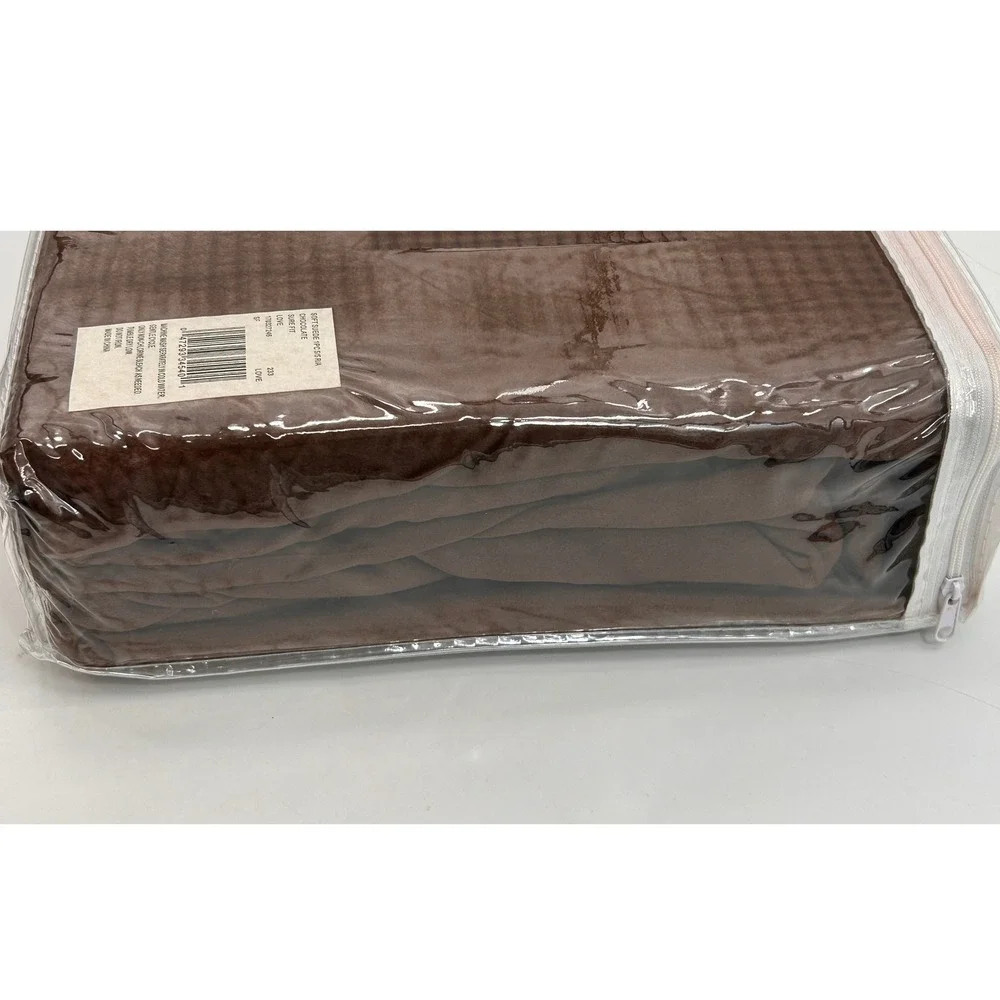 Sure Fit Chocolate Brown Suede Loveseat Slipcover Stretch Furniture Cover NWT